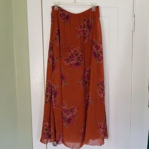Elle chiffon maxi skirt